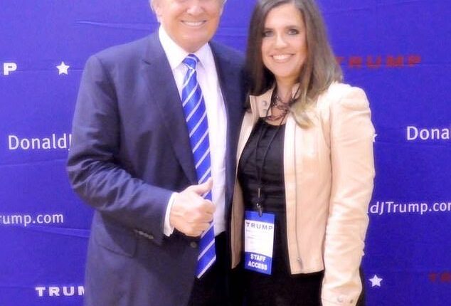 Rep. Nancy Mace pictured with Donald Trump when she worked on his campaign in 2016 - before being blacklisted