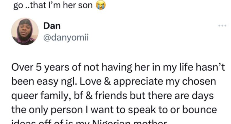 Nigerian gay rights activist, Dan Yomi, overjoyed as his mum accepts him as a gay man