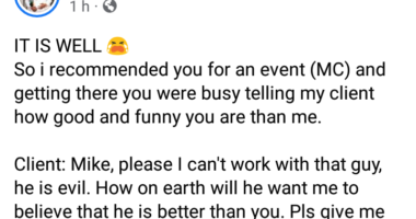 Nigerian man reveals what someone he recommended for a job told the client about him