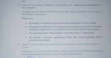 Nigerian nurses must work for two years post qualification before they can practice abroad ? NMCN (See revised guideline)