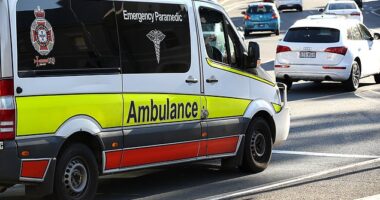 The woman was knifed in the chest while leaving a train station at Padstow, southwest Sydney , on Thursday morning