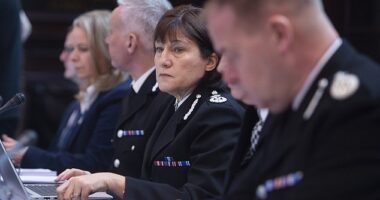 Chief Constable Jo Farrell at the Scottish Police Authority meeting yesterday
