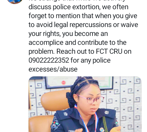 Police extortion: When you give bribes to avoid legal repercussions, you become an accomplice and contribute to the problem - FCT police spokesperson says