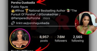 Porsha Williams removes Nigerian husband