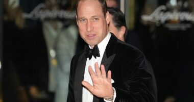 William arrived at a gala dinner was in support of London's Air Ambulance Charity tonight - of which the Prince is a patron