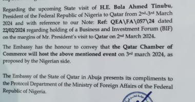 Qatar makes u-turn, agrees to hold business meeting with Nigerian govt during President Tinubu