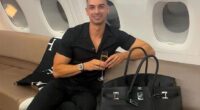 Celebrity chaser-turned-cop Beau Lamarre-Condon painted himself as a wealthy, jet-setting influencer who lived a life of luxury when not serving the community as a senior constable for NSW Police (Lamarre-Condon is pictured in an undated Instagram photo purportedly showing him on a private jet to Mykonos, Greece)