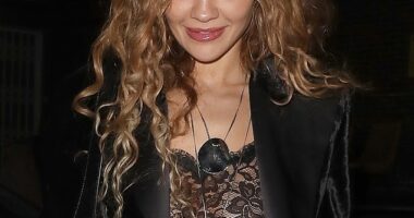 Rita Ora effortlessly turned heads in a revealing dress while enjoying a night out at the Chiltern Firehouse on Friday