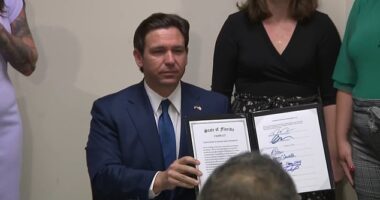 Florida governor Ron DeSantis traveled to Palm Beach to sign the bill, HB 117, which will open access to the 2006 grand jury that resulted in a criminal charge against Jeffrey Epstein