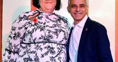 Amy Lamé, pictured here with Mayor of London Sadiq Khan, travelled to Australia, Italy and Spain in the space of 12 months in her role as 'night tsar'