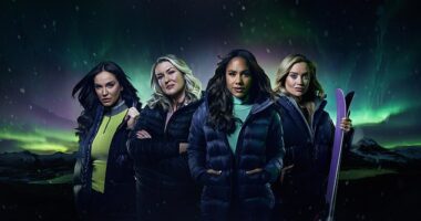 L-R: Vicky Pattison, Sara Davies, Alex Scott and Laura Whitmore are set to take on extreme Arctic conditions in Comic Relief 's coldest ever challenge