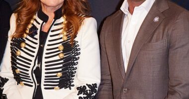 Sarah Ferguson carried out business as usual as she attended the The Haute Living 100 in Miami earlier this week alongside the mayor of Miami Francis Suarez (left), despite her recent cancer diagnosis