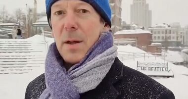 This is the shocking moment Britain's ambassador to Russia accuses Putin trolls of harassing him on a visit to Urals city of Yekaterinburg