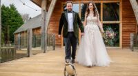 Pringle the Humboldt waddled down the aisle and made a surprise entrance during Jen and Tom Loveland's big day in Bridgnorth, Shropshire