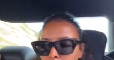Stormzy was seen getting fantasy football advice while he was out with his partner Maya Jama