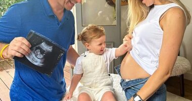 Sam Mac confirmed is expecting his second child with his fiancée Rebecca James, sharing an adorable Instagram post of himself and Rebecca with their daughter Margot, 16 months
