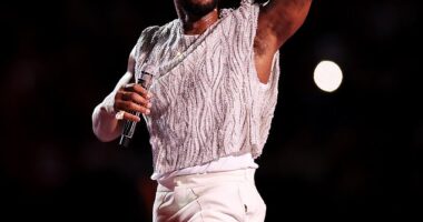 Usher brought out a slew of surprise celebrity guests during his 15-minute Super Bowl halftime show , though many fans noticed a subtle tribute to Michael Jackson