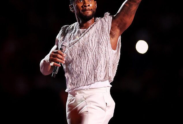 Usher brought out a slew of surprise celebrity guests during his 15-minute Super Bowl halftime show , though many fans noticed a subtle tribute to Michael Jackson