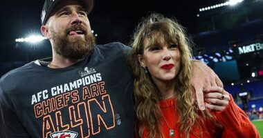 Taylor Swift's romance with Kansas City Chiefs football player Travis Kelce has taken the world by storm; The pair seen January 28