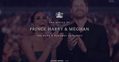 The new homepage of Sussex.com features an image of Prince Harry, Duke of Sussex, and Meghan, Duchess of Sussex at the closing ceremony of the Invictus Games in September 2023