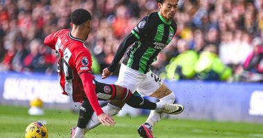 The tackle which saw the Blades Mason Holgate earn the quickest red card of the season