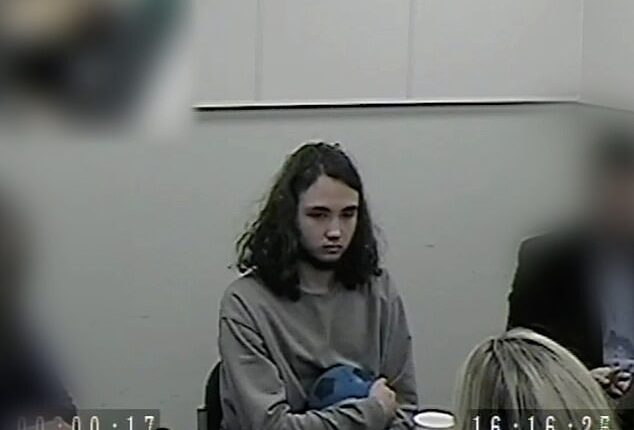 Eddie Ratcliffe (pictured) being interviewed by police about the murder of Brianna Ghey who was found with 28 stab wounds