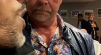 A man who entered the restaurant was filmed branding guests 'Zionists' and 'child murderers' as he shouted and pointed at a councillor