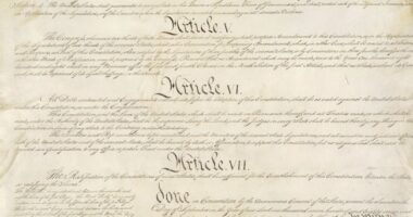This Is Not Okay: Climate Activists Dump Red Powder on Constitution Display at National Archives