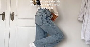 A styling hack known as 'the sandwich method' has taken TikTok by storm - but it has not been met without confusion