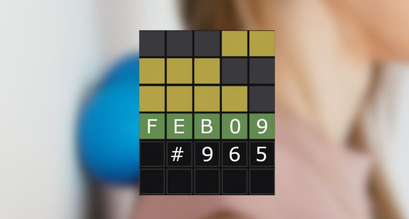 Today's Wordle Answer & Hints For February 9, 2024 (Puzzle #965)