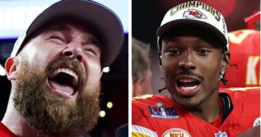 Travis Kelce Takes Dig at Jets After Mecole Hardman Wins Super Bowl