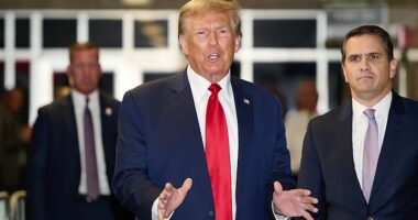 President Trump appeared in out on Thursday in New York City for the case over hush money payments, but Trump's Truth Social account has been following along with the Fani Willis case