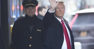 DailyMail.com captured him leaving Trump Tower early on Wednesday morning with what appeared to be cuts on his hand