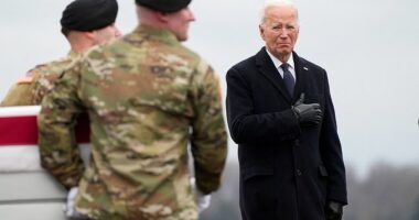 The U.S. has launched a devastating wave of airstrikes on Iran 's Revolutionary Guard in Iraq and Syria in retaliation for the drone strike that killed three U.S. troops.