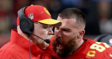 WATCH: An Enraged Travis Kelce Slams Into Andy Reid After Turnover