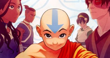 The cast of Avatar: The Last Airbender, including Katara, Sokka, Aang, Toph, and Zuko.