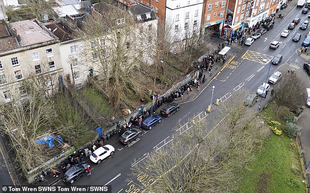 The crisis in NHS dentistry has been brewing for years, with some Brits forced to pull out their own teeth with pliers or travel abroad to see a dentist due to a lack of slots in the UK. Others have queued from 4am to gain a spot at dentistry practices that have opened up their list to NHS patients. Pictured, the line of people outside of Saint Pauls Dental Practice, in St Paul's, Bristol, which police were forced to break up earlier this week
