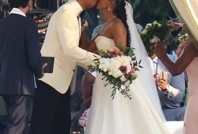 Will Smith kissed his onscreen leading lady Melanie Liburd while filming a wedding scene on the Miami Beach set of Bad Boys 4 on Saturday