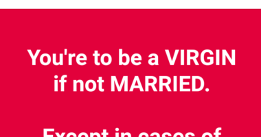 "You are to supposed to be a virgin if not married. Except in cases of rape" - Nigerian man says