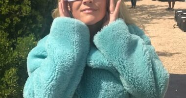 Stars took to Instagram on Monday to discuss looking at the eclipse. Reese Witherspoon (pictured), Jessica Biel and Kelly Osbourne all could not contain their excitement over the very rare phenomenon