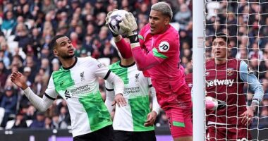 Alphonse Areola fell to the ground after catching a cross, before rolling the ball out