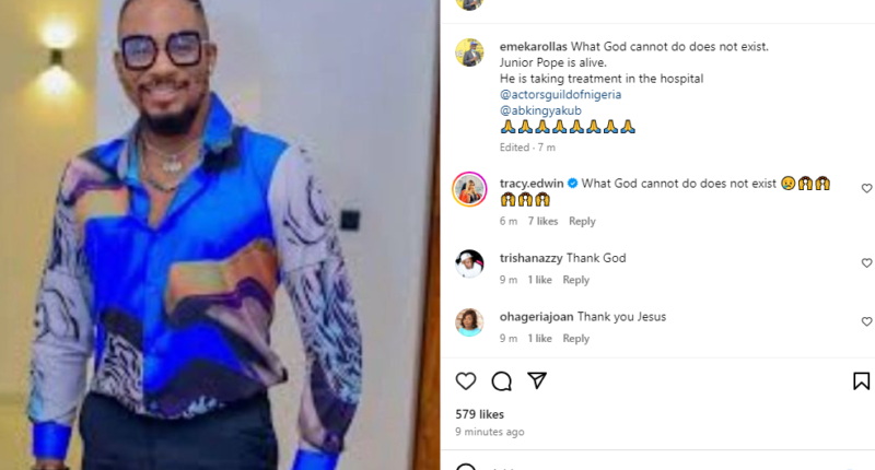 AGN President, Emeka Rollas confirms actor Jnr Pope is alive following boating accident today