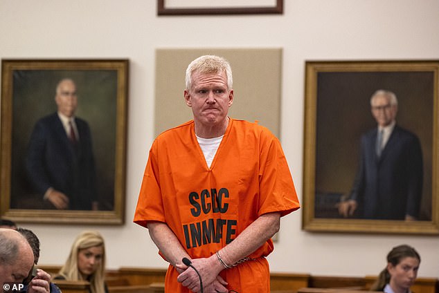 Convicted killer Alex Murdaugh (pictured) has been accused of failing a polygraph test that was part of his plea deal with prosecutors for the multiple financial crimes he's charged with