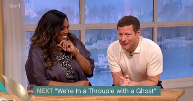 Alison Hammond and Dermot O'Leary were left in hysterics on This Morning on Tuesday as they introduced an American couple who claim to be in a throuple with a Welsh ghost