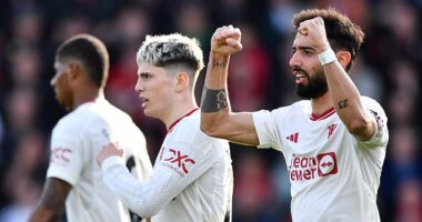 Bruno Fernandes scored twice as Man Utd fought back from behind to draw at Bournemouth