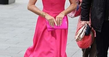 Amanda Holden is delighted her daughters 'steal' her clothes, with the star insisting she sees it as 'a compliment' (pictured earlier this month)