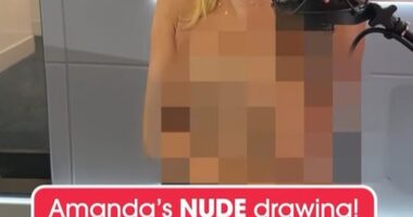 She's never been afraid to flaunt her incredible figure. Yet Amanda Holden took things a step further on Monday as she stripped naked during the Heart Breakfast Show on Monday