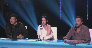 Katy Perry , Luke Bryan and Lionel Richie made the tough call to cut down the remaining contestants to less than half on Sunday's tense two-hour episode of American Idol 's Hollywood Week on ABC.