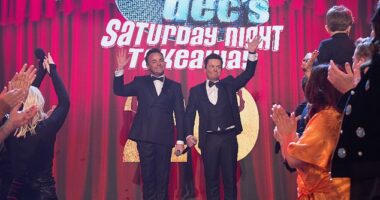 Ant McPartlin and Declan Donnelly choked back tears as they said an emotional farewell at the end of the final Saturday Night Takeaway this weekend after 22 years