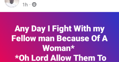 Any day I fight with my fellow man over a woman, Oh Lord allow them to beat me very well - Nigerian man prays